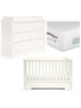 Oxford 3 Piece Cotbed set with Dresser Changer and Premium Dual Core Mattress